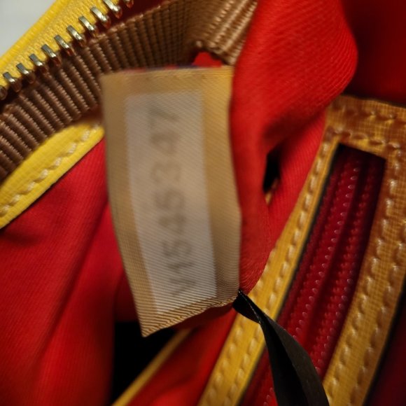 Dooney & Bourke Saffiano Alyssa Large Crossbody Shoulder Bag --Dandelion - Picture 3 of 16